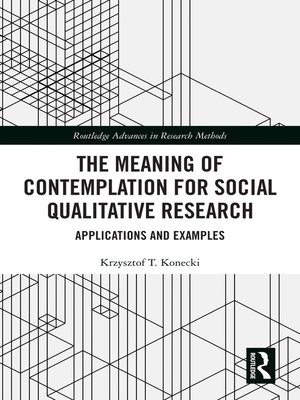 cover image of The Meaning of Contemplation for Social Qualitative Research